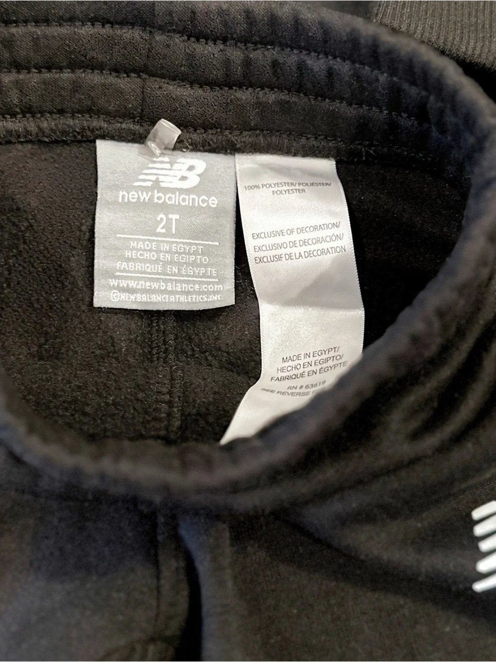 New Balance Brush Back Stacked Logo Hoodie & Jogger - 2T